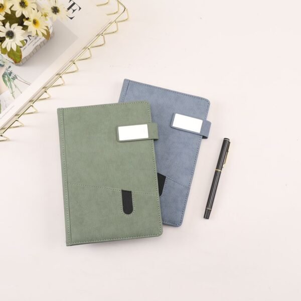 Modern Executive Notebook Collection – Pastel Green & Slate Blue Editions (Magnetic Flap)